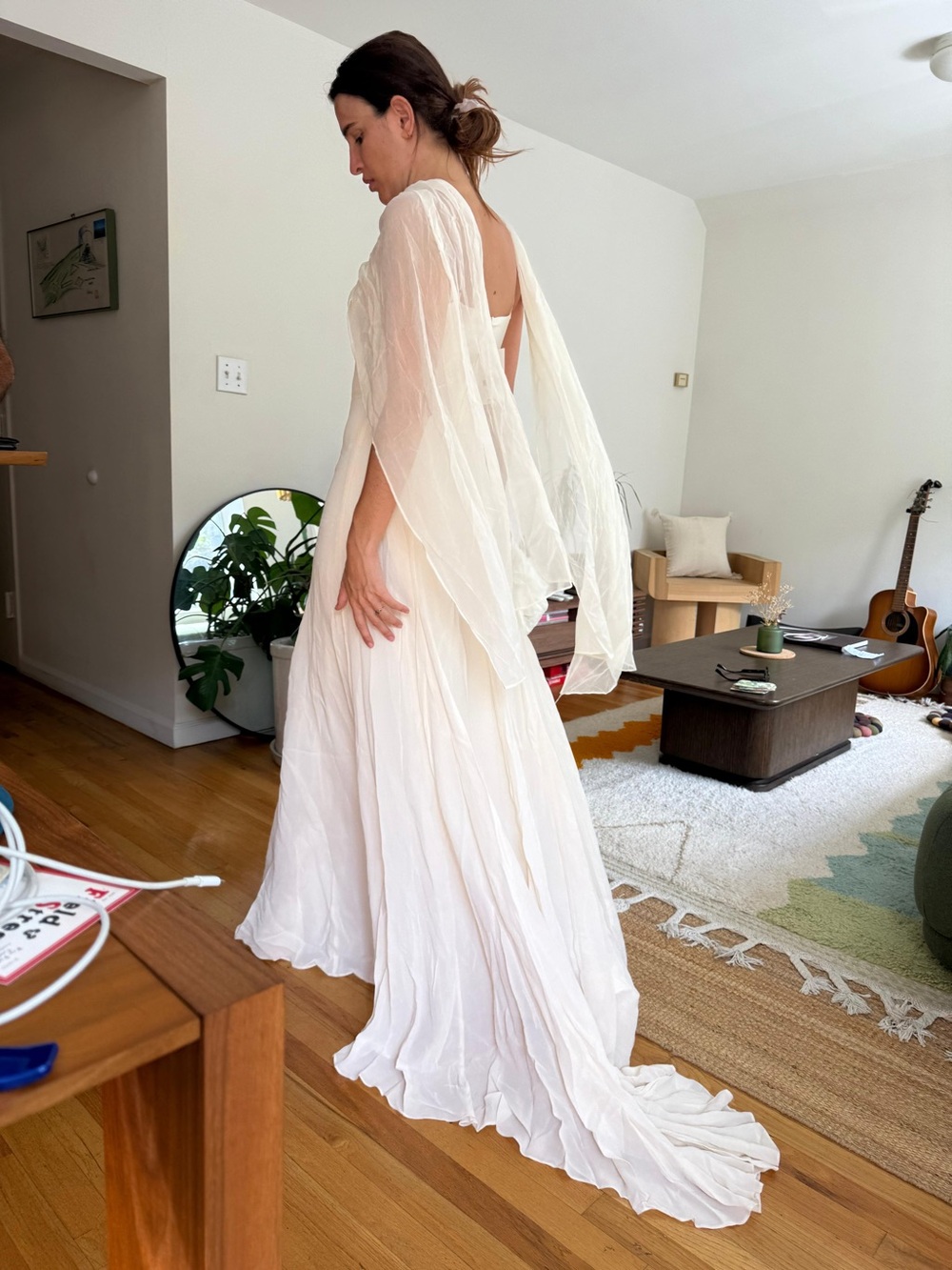 Bride Wedding White Flowing Maxi Dress - Reformation